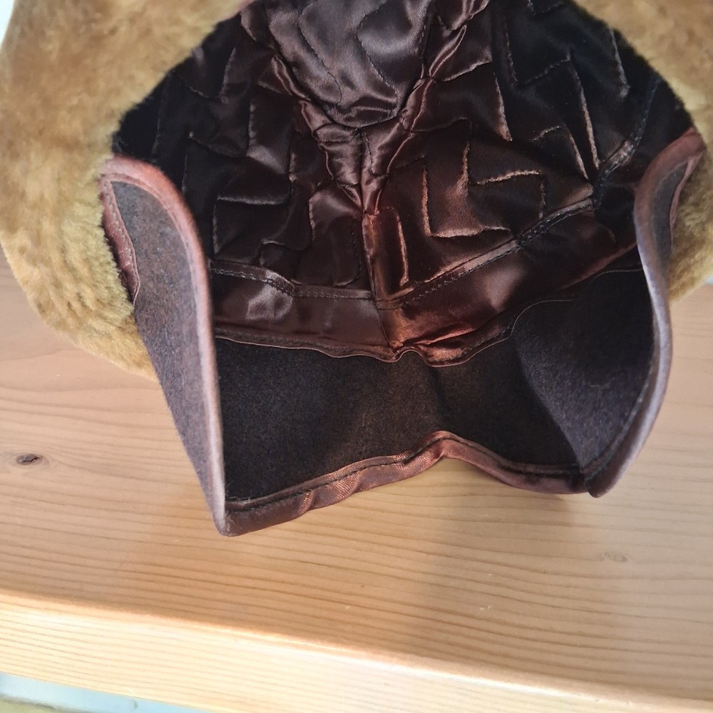 North King JJ Seifter & Sons Brown Fur Crossack Hat Sz Small Union Made - Picture 6 of 10